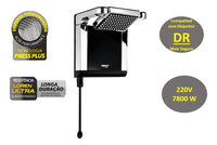 DUCHA LORENZETTI ACQUA STAR ULTRA PRETO/CROMADO 220V 7800W ELETRÔNICA