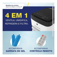 Climatizador De Ar 4 Litros Ventila, Umidifica, Refri - 4 Em 1  Branco 220v