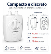 Aquecedor Elétrico Lorenzetti Versátil Branco 220V 5500W para Torneiras, Misturadores e Monocomandos