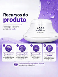 Chuveiro Lorenzetti Bella Ducha 4T Branco 5500W 127V – 4 Temperaturas