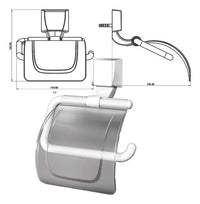 Kit Acessórios Banheiro Lorenzetti Attic Quadra 5 Peças Branco 2000 F24 Fixação Parede