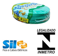 Cabo Flexível Unipolar SIL 16 mm² Verde 450/750V Antichama 100% Cobre – Rolo 100 Metros