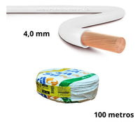 Cabo Flexível 750V Antichama Branco 4,0mm2 X 100m Sil