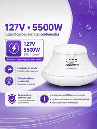 Chuveiro Lorenzetti Bella Ducha 4T Branco 5500W 127V – 4 Temperaturas