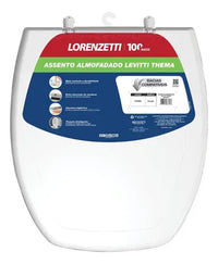 Assento Sanitário Almofadado Lorenzetti 480330 Branco – Compatível com Bacias Square e Loren Luna em Polipropileno