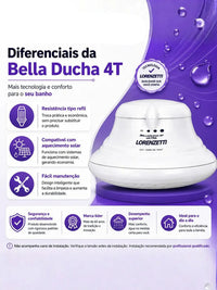 Chuveiro Lorenzetti Bella Ducha 4T Branco 5500W 127V – 4 Temperaturas