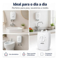 Aquecedor Elétrico Lorenzetti Versátil Branco 220V 5500W para Torneiras, Misturadores e Monocomandos