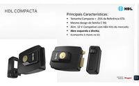 Fechadura Elétrica Compacta de Sobrepor Preta Original 12V HDL