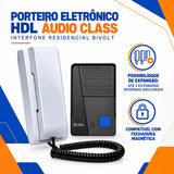 Porteiro Eletrônico Hdl Áudio Class Interfone Bivolt Branco 127/220v