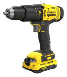 Kit Parafusadeira Furadeira Fatmax Impacto com 2 Baterias 2Ah Amarelo Stanley