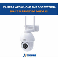 Câmera Externa Wi-Fi WEG Home Dome 3MP Night Color Branca – IP65 | Áudio Bidirecional | Visão Noturna Colorida