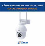 Câmera Externa Wi-Fi WEG Home Dome 3MP Night Color Branca – IP65 | Áudio Bidirecional | Visão Noturna Colorida