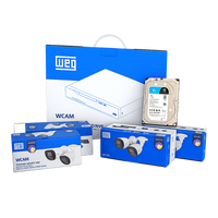 Kit Completo CFTV IP WEG com NVR + 4 Câmeras IP + HD Seagate SkyHawk 1TB Branco