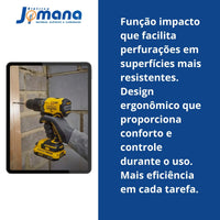 Kit Parafusadeira Furadeira Fatmax Impacto com 2 Baterias 2Ah Amarelo Stanley