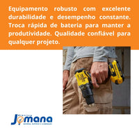 Kit Parafusadeira Furadeira Fatmax Impacto com 2 Baterias 2Ah Amarelo Stanley