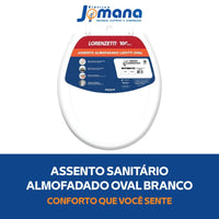 Assento Sanitário Almofadado Oval Levitti Branco Lorenzetti