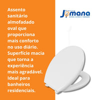 Assento Sanitário Almofadado Oval Levitti Branco Lorenzetti