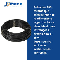 Cabo Flexível 4mm² Preto 100m 750V Antichama SIL