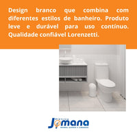 Assento Sanitário Almofadado Oval Levitti Branco Lorenzetti