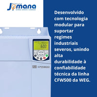 Inversor De Frequência CFW500 30CV 49A 380V Trifásico Industrial Pesado WEG