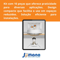 Conector Emenda 2 Vias 4mm Kit 10 unid Laranja-claro Wago