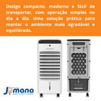 Climatizador De Ar 4 Litros Ventila, Umidifica, Refri - 4 Em 1  Branco 220v