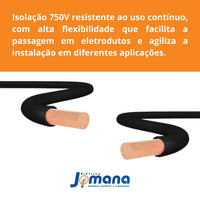 Cabo Flexível 4mm² Preto 100m 750V Antichama SIL