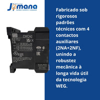 Mini Contator Auxiliar Cwca0-22-00c03 24VDC WEG