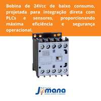 Mini Contator Auxiliar Cwca0-22-00c03 24VDC WEG