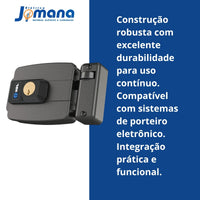 Fechadura Elétrica HDL C-90 Cinza 15W Para Abertura Interna
