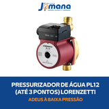 Pressurizador De Água PL12 3 Pontos De Uso Bivolt Automático Lorenzetti