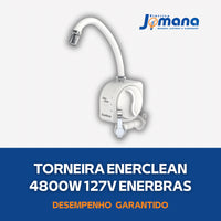 Torneira Elétrica P/ Parede 4800w Cor Branca Enerclean Branco Polido 127v 60hz