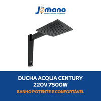 Chuveiro Acqua Century Preto 7500W 220V Eletrônico 7.5 KW Lorenzetti