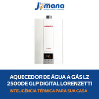 Aquecedor De Água LZ 2500DE GLP Digital Branco Bivolt Lorenzetti