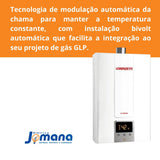 Aquecedor De Água LZ 2500DE GLP Digital Branco Bivolt Lorenzetti