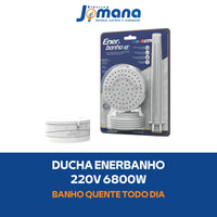 Chuveiro Ducha Enerbanho 6800W 220V Branco 4 Temperaturas Enerbras