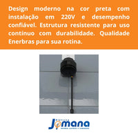 Ducha Eletrônica Enerbras E-Soft Preta 220V 7500W – Controle Eletrônico de Temperatura