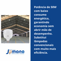 Lâmpada High LED Taschibra TKL 270 50W 6500K – Branco Frio – Bivolt – Base E27
