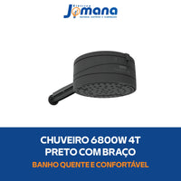 Ducha Chuveiro Enerbanho Preto 4 Temperaturas 6800W 220V Enerbras