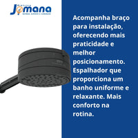 Ducha Chuveiro Enerbanho Preto 4 Temperaturas 6800W 220V Enerbras