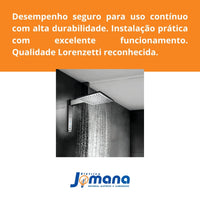 Chuveiro Acqua Century Digital 7500W Preto Cromado 220V Lorenzetti