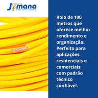 Cabo Flexível 4,0mm Amarelo 750V Antichama 100mts 70g Sil