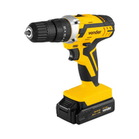 Furadeira Parafusadeira Bateria 20v 2 Baterias  1 Carregador Amarelo 127/220v 60 Hz
