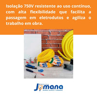 Cabo Flexível 4,0mm Amarelo 750V Antichama 100mts 70g Sil