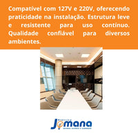 Painel Led Flat 36W 4000k Quadrado Bivolt IP20 Deluxe Bivolt