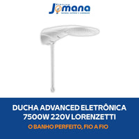 Ducha Advanced Eletrônica Branco 220V 7500W Lorenzetti