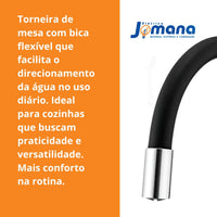 Torneira Cozinha Silicone Preta 1177 B27 Flexível Lorenzetti | Design Gourmet