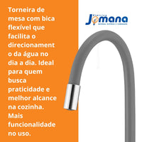 Torneira de Cozinha  Loren Flex G27 1177 - Cinza Brilhante - Lorenzetti