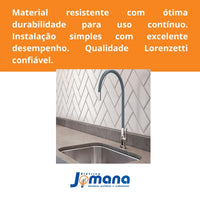 Torneira de Cozinha  Loren Flex G27 1177 - Cinza Brilhante - Lorenzetti