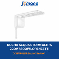 Ducha Acqua Storm Bco Ultra Lorenzetti 220v 7800w Cor Branco Branco Brilhante